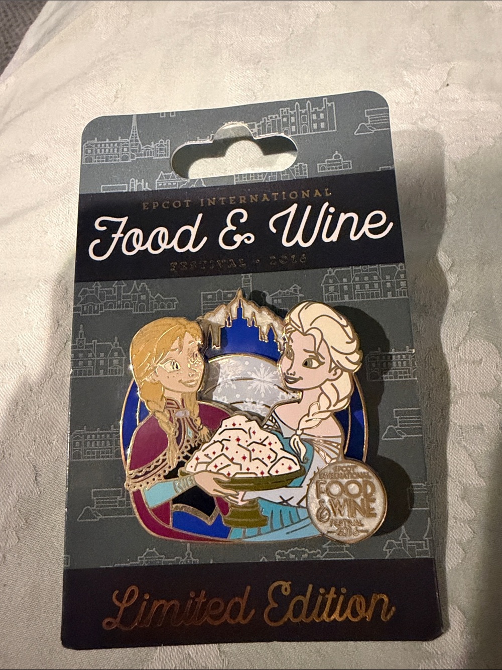 EPCOT Food & Wine Frozen Sisters slider pin